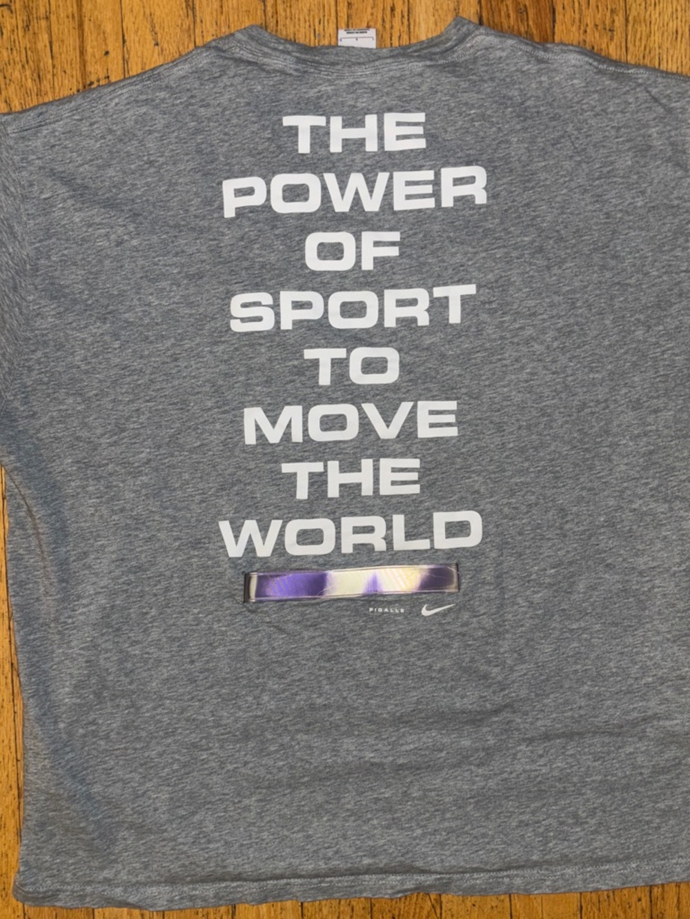Nike x Pigalle NRG 'The Power of Sport' Heather Grey T-Shirt - Large
